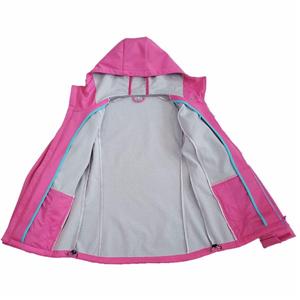 Women's hooded windproof waterproof 3 layers breathable softshell jacket