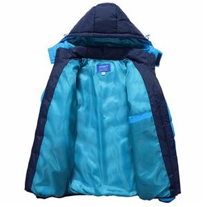 Men's new fashion winter outdoor hooded contrast color padded down jacket