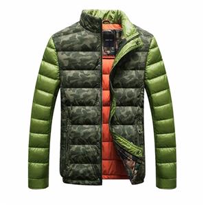 Men's new fashion goose down slim fit camo winter men jacket