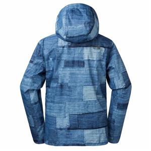 Men's lightweight outdoor printed waterproof jacket wholesale hooded sports rain coat