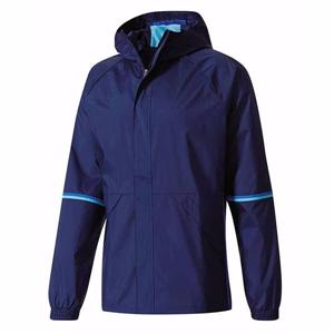 Men's custom outdoor front-zip waterproof rain jacket hooded raincoat