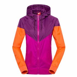 Women's custom windbreaker waterproof sports raincoat breathable outdoor hooded jacket