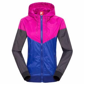 Women's custom windbreaker waterproof sports raincoat breathable outdoor hooded jacket