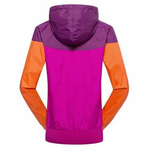 Women's custom windbreaker waterproof sports raincoat breathable outdoor hooded jacket