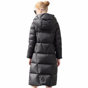 New design women thick padded water resistant winter goose down parka coat long