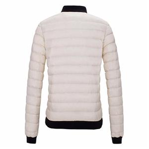 Women's slim fit baseball varsity bomber ultralight down jacket