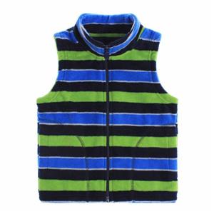 Boy's zipper front polar fleece sleeveless jacket