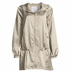 Women long luxurious windbreaker jacket