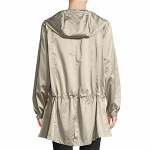 Women long luxurious windbreaker jacket