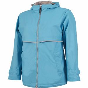 Wholesale OEM Women Outdoor Waterproof rain Jacket with reflective tape