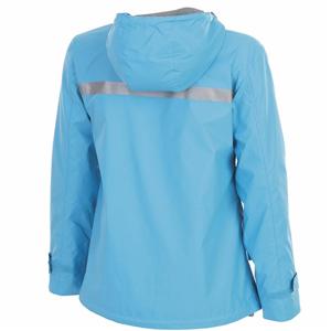 Wholesale OEM Women Outdoor Waterproof rain Jacket with reflective tape