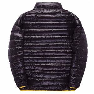 Men winter contrast color ultralight down jacket in plus size