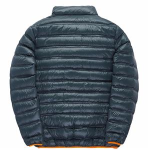 Men winter contrast color ultralight down jacket in plus size