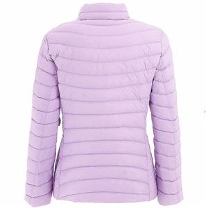 China Professional Manufacturer Women light purple nylon slim ultra light down jacket for winter
