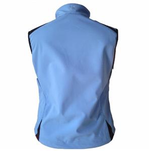 Women light blue softshell vest