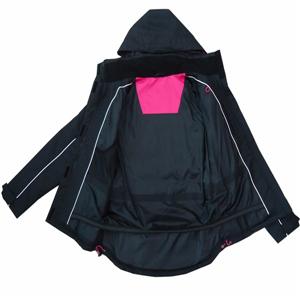 Women waterproof ski jacket with reflective piping