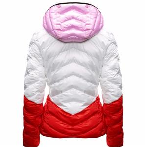 Women fitted quilted contrast ski wear jacket