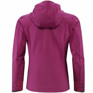 Ladies purple fleece lined softshell jacket