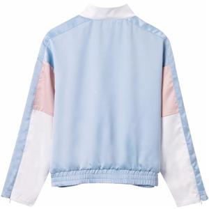 Ladies fancy block satin windbreaker jacket