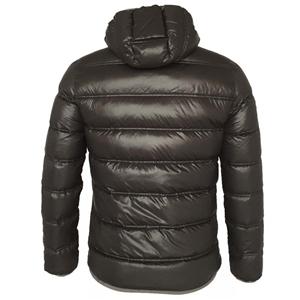 Low price men's winter thin hoooded duck down jacket