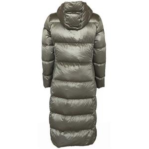 Winter women's long slim ultralight down jacket