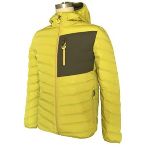 Mens seamless down jacket with contrast pocket