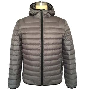 Mens bubble winter light down jacket with hood