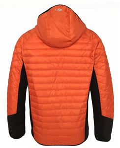 Men's hooded hybrid light down jacket