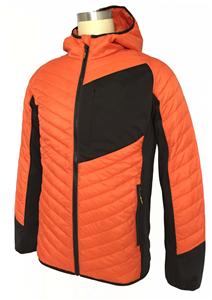 Men's hooded hybrid light down jacket