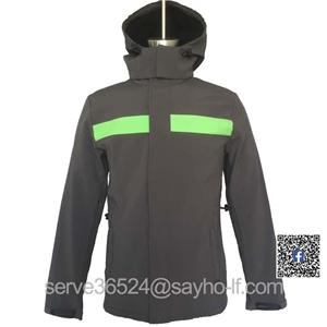 Outdoor 3 layers waterproof breathable softshell jacket