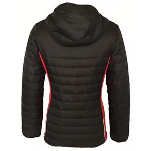 Winter women's fashion hooded hybrid fake down jacket