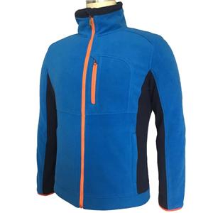 Brand outdoor men contrast stand collar hiking jacket polar fleece