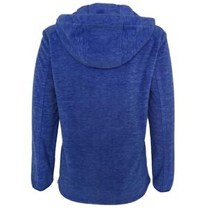 Wholesale women hooded melange polar fleece jacket