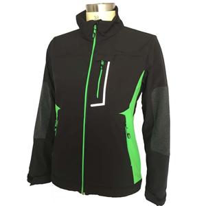 Women slim contrast softshell jacket with reflective trims