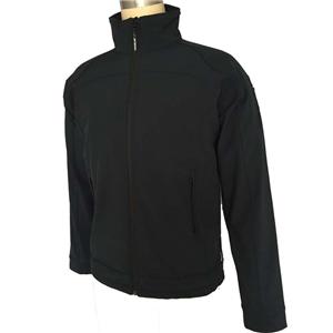 Mens solidstand collar water resistant windproof softshell jacket