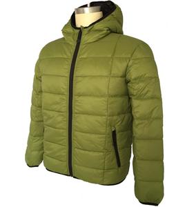 Mens hooded puffer light down jacket