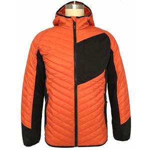 Men's hooded hybrid light down jacket