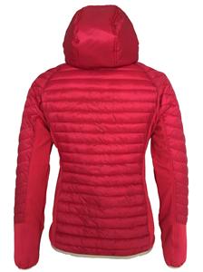 Winter women contrast zipper fashion slim light down jacket