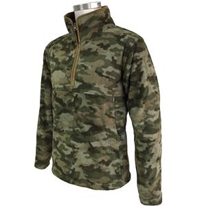 Wholesale China Manufacturer Men 1/4 zip camo polar fleece hunting jacket