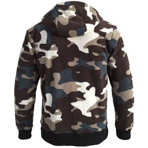 Customized men zip up camouflage polar fleece hunting jacket