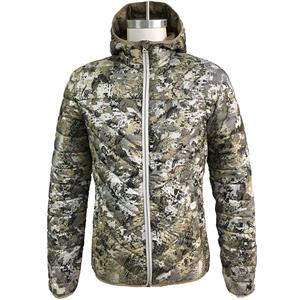 Outdoor men hunting camo printed padded down jacket
