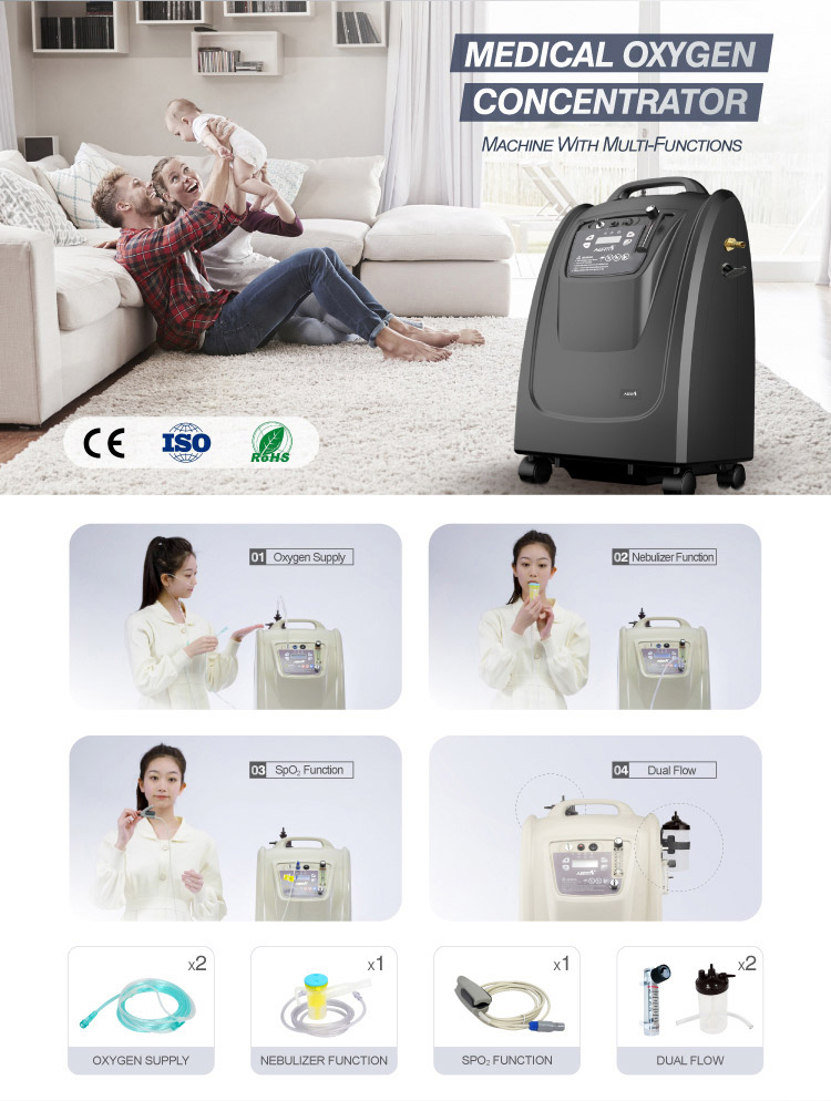 Oxygen concentrator with nebulizer