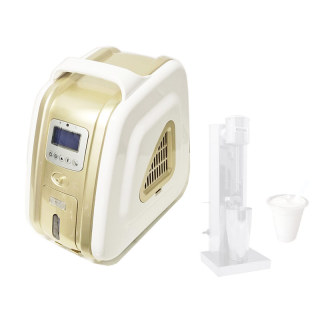 Le bevande all'ossigeno per la bellezza del viso e l'ossigenoterapia utilizzano un piccolo concentratore di ossigeno da 3 litri