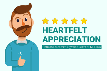 Remerciements sincères d'un client égyptien estimé de MEDICA