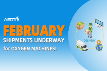 Expéditions de février en cours pour les machines à oxygène AERTI !