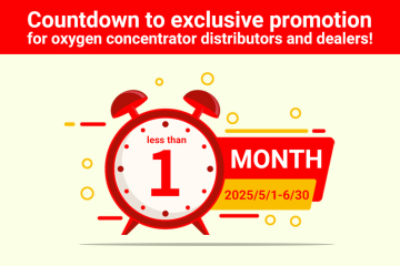 Contagem regressiva para promoção exclusiva para distribuidores e revendedores de concentradores de oxigênio!