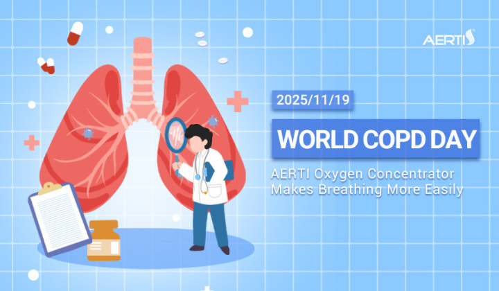 Journée mondiale de la BPCO - Le concentrateur d'oxygène AERTI facilite la respiration
