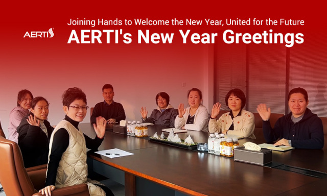 نئے سال کو خوش آمدید کہنے کے لیے ہاتھ ملانا، مستقبل کے لیے متحد - AERTI کی نئے سال کی مبارکباد