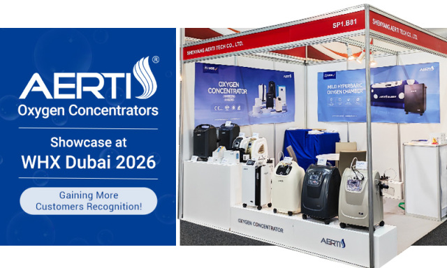 Los concentradores de oxígeno AERTI se exhiben en WHX Dubai 2026 y obtienen el reconocimiento de más clientes.