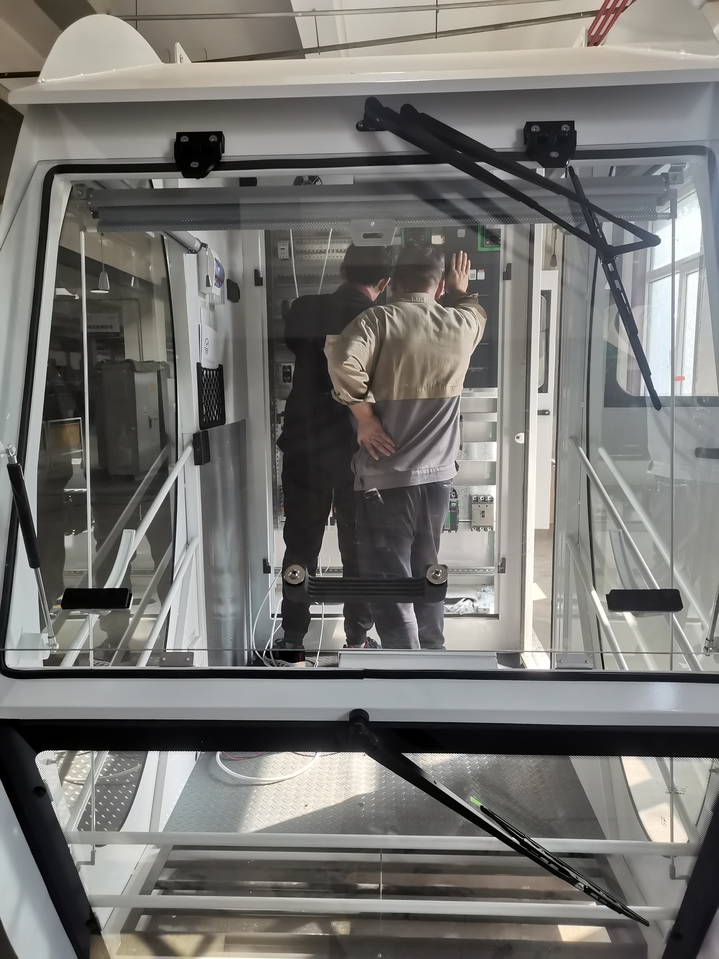 the cab of the towercrane